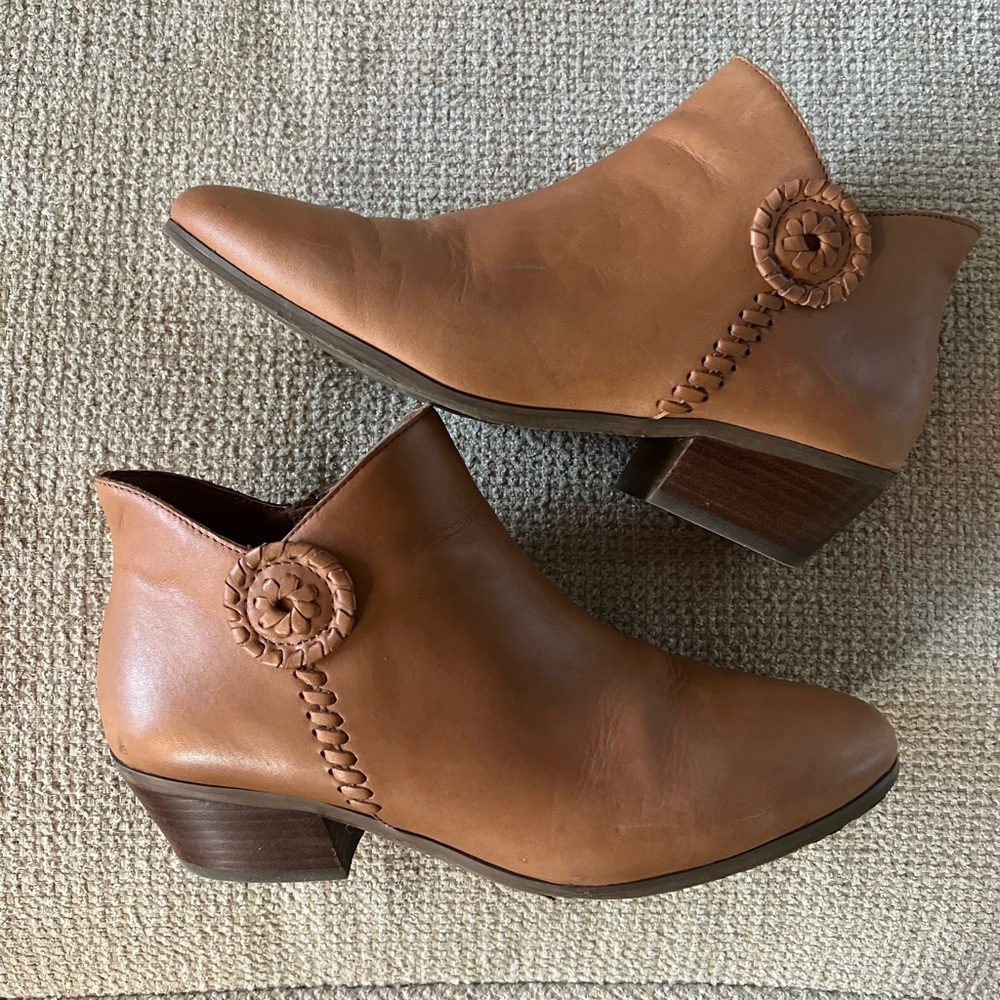 Tan Leather Ankle Boots